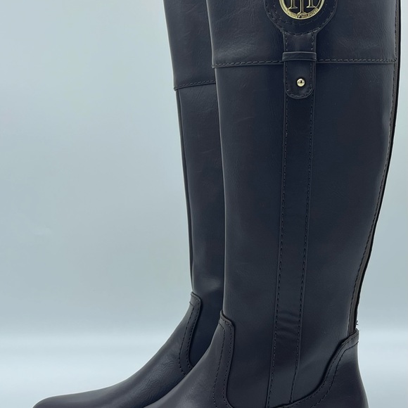 TOMMY HILFIGER Womens Brown Flex Gore Logo Imina Round Toe Riding Boot 6 M - Picture 2 of 10